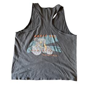 Vintage Bugle Boy Tour de France Single Stitch Puff Print Faded Black L Tank Top